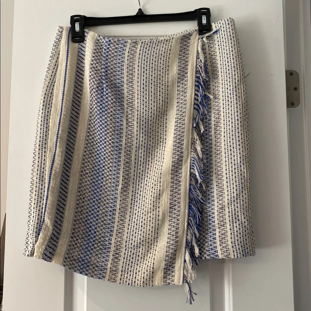 Halogen Boho Fringe Wrap Skirt